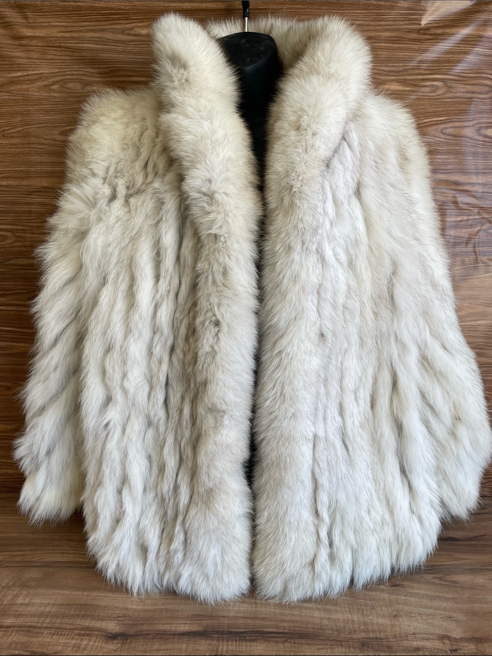 Fox Women's Cream Fur Cape Coat